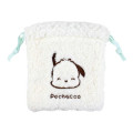 Japan Sanrio Mini Fluffy Drawstring Bag - Pochacco - 1