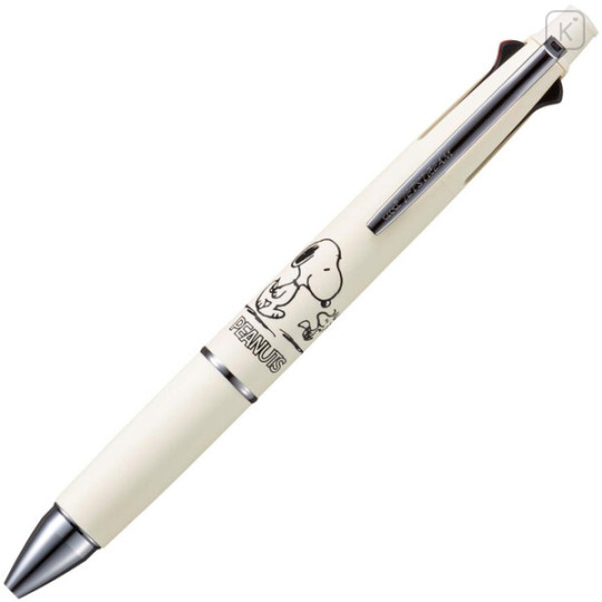 Japan Peanuts Jetstream 4&1 Multi Pen + Mechanical Pencil - Snoopy / Beige - 2