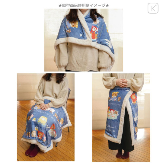Japan San-X Sumikko Gurashi Flannel Lap Blanket - Snow Star Night - 2