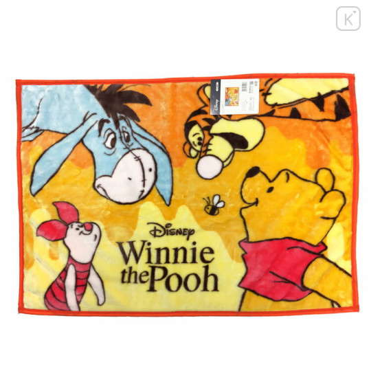 Japan Disney Meyer Blanket - Winnie The Pooh / Orange - 1
