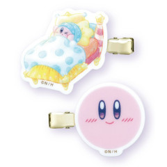 Japan Kirby Acrylic Hair Clip 2pcs Set - Kirby / Happy Morning / Wake up