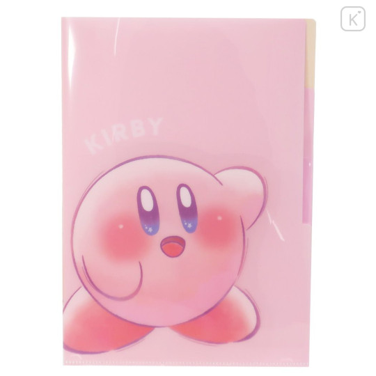 Japan Kirby 3 Pockets A4 Index Holder - Kirby & Waddle / Hello - 1