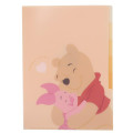 Japan Disney 5 Pockets A4 Index Holder - Pooh & Piglet / Hug Orange - 1