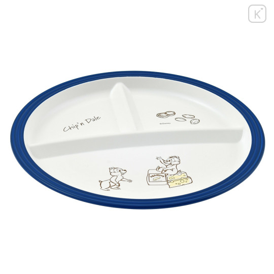 Japan Disney Store Plastic Plate - Chip & Dale / Edge Blue - 2