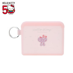 Japan Sanrio Flappo Pouch - Hello Kitty / 50th Anniversary Pink