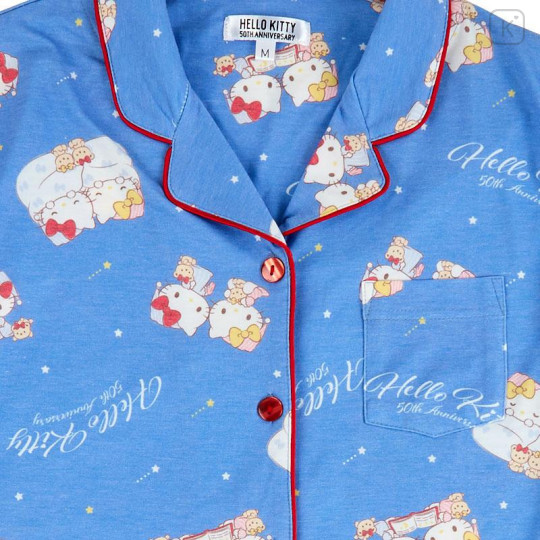 Japan Sanrio Pajamas (M) - Hello Kitty / 50th Anniversary Blue - 4