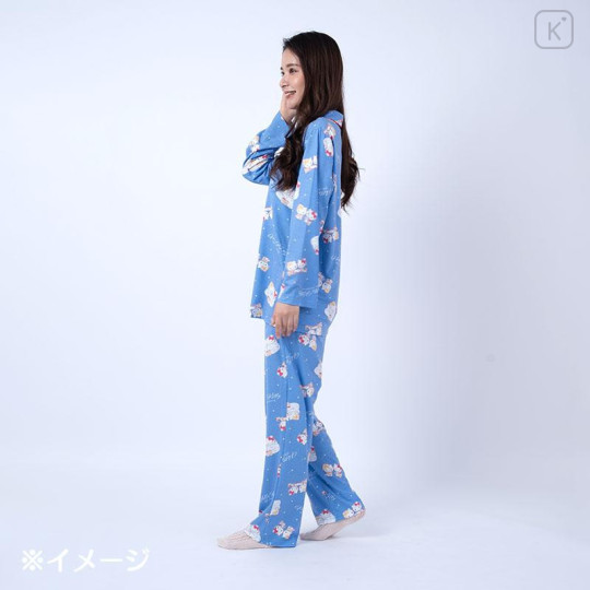 Japan Sanrio Shirt Pajamas (L) - Hello Kitty / 50th Anniversary Blue - 6