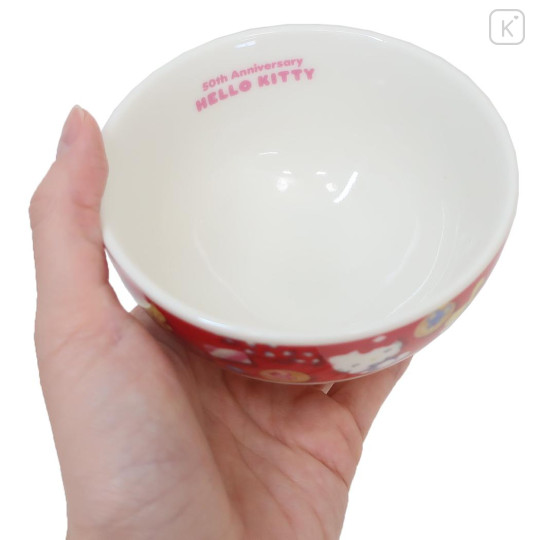 Japan Sanrio Rice Bowl - Hello Kitty / 50th Anniversary - 3