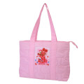 Japan Sanrio Quilted Tote Bag - Hello Kitty / 50th Anniversary Pink - 1
