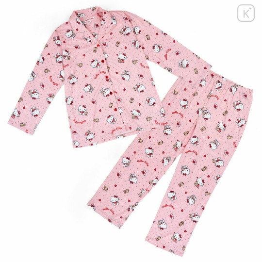 Japan Sanrio Shirt Pajamas (M) - Hello Kitty / Apricot - 1