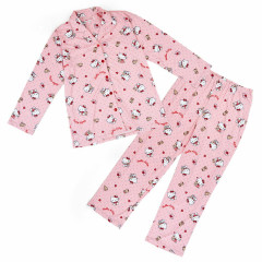 Japan Sanrio Shirt Pajamas (M) - Hello Kitty / Apricot