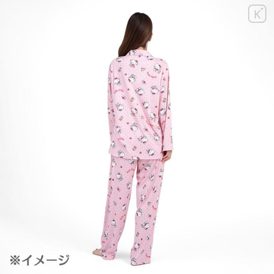 Japan Sanrio Shirt Pajamas (M) - Hello Kitty / Apricot - 7