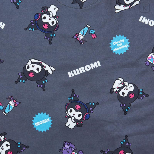 Japan Sanrio Shirt Pajamas (M) - Kuromi / Gray - 4