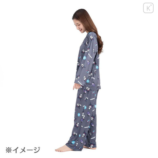 Japan Sanrio Shirt Pajamas (M) - Kuromi / Gray - 6