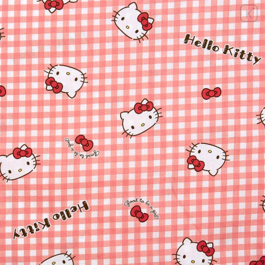 Japan Sanrio Gingham Shirt Pajamas (L) - Hello Kitty - 4