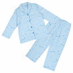 Japan Sanrio Gingham Shirt Pajamas (M) - Cinnamoroll / Blue