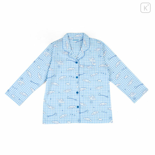 Japan Sanrio Gingham Shirt Pajamas (M) - Cinnamoroll / Blue - 2