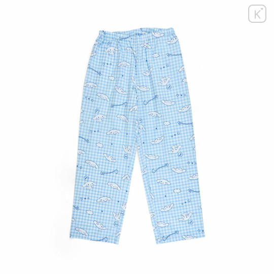 Japan Sanrio Gingham Shirt Pajamas (M) - Cinnamoroll / Blue - 3