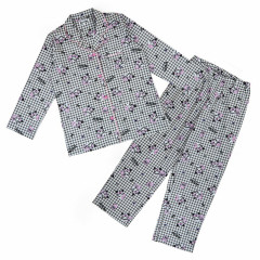 Japan Sanrio Gingham Shirt Pajamas (M) - Kuromi