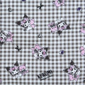 Japan Sanrio Gingham Shirt Pajamas (L) - Kuromi / Black - 4