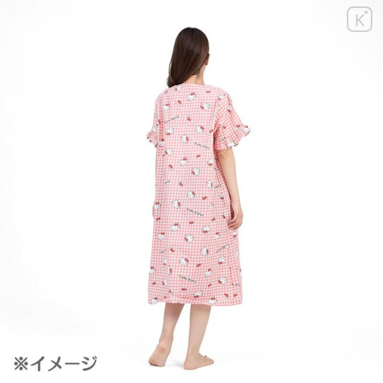 Japan Sanrio Gingham Dress - Hello Kitty / Red - 5