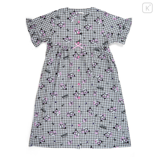 Japan Sanrio Gingham Dress - Kuromi / Black - 1