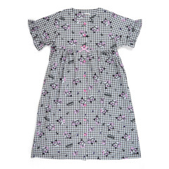 Japan Sanrio Gingham Dress - Kuromi / Black