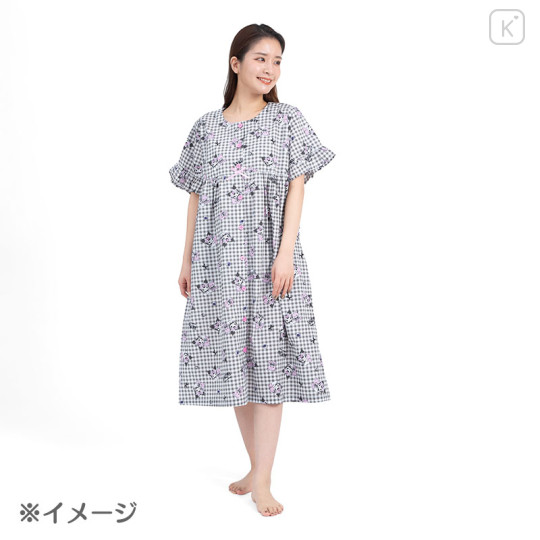 Japan Sanrio Gingham Dress - Kuromi / Black - 3