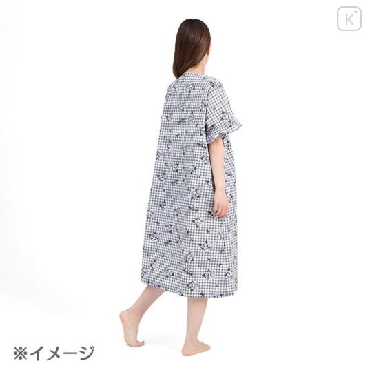 Japan Sanrio Gingham Dress - Kuromi / Black - 5