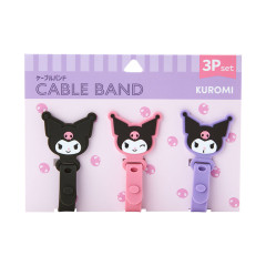 Japan Sanrio Cable Band 3pcs Set - Kuromi