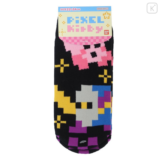 Japan Kirby × Makoto Ozu Socks - Pixel Kirbry / Black - 1