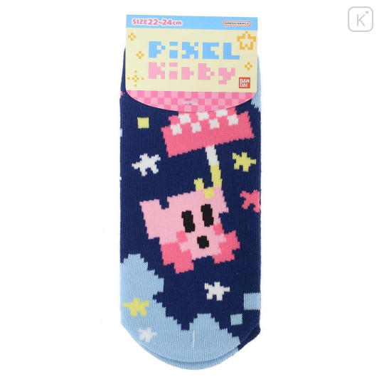Japan Kirby × Makoto Ozu Socks - Pixel Kirbry / Star Night - 1
