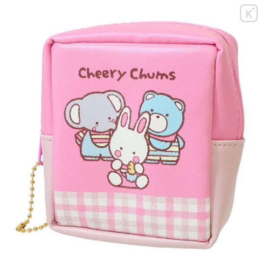 Japan Sanrio Mini Square Pouch - Cheery Chums / Fancy Retro - 1
