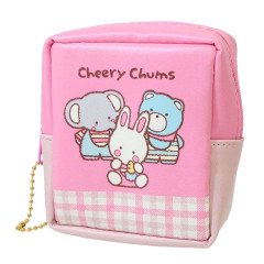 Japan Sanrio Mini Square Pouch - Cheery Chums / Fancy Retro