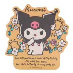 Japan Sanrio Vinyl Sticker Set - Kuromi / Roses