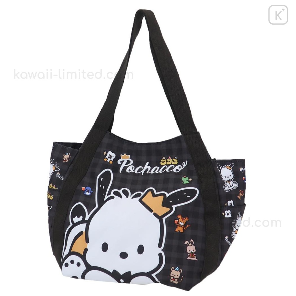 Japan Sanrio Balloon Tote Bag - Pochacco : Black | Kawaii Limited