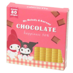 Japan Sanrio Square Memo - Kuromi & Melody / Chocolate