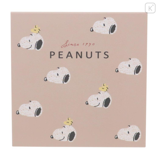 Japan Peanuts Square Memo - Snoopy / Beige - 1