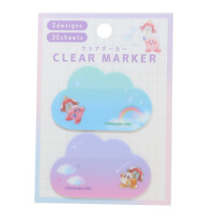 Japan Kirby Clear Marker Sticky Memo Notes - Melty Sky / Blue