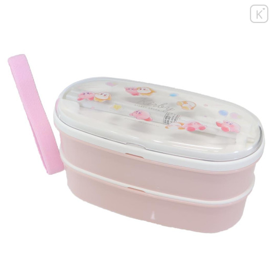 Japan Kirby 2 Tier Bento Lunch Box with Chopsticks - Starry Dream - 1