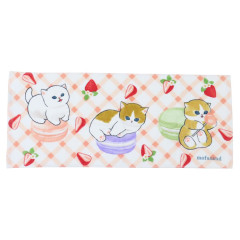 Japan Mofusand Face Towel - Cat / Macaroon Strawberry