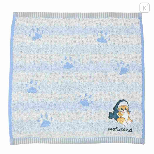 Japan Mofusand Embroidered Mini Towel - Cat / Shark - 1