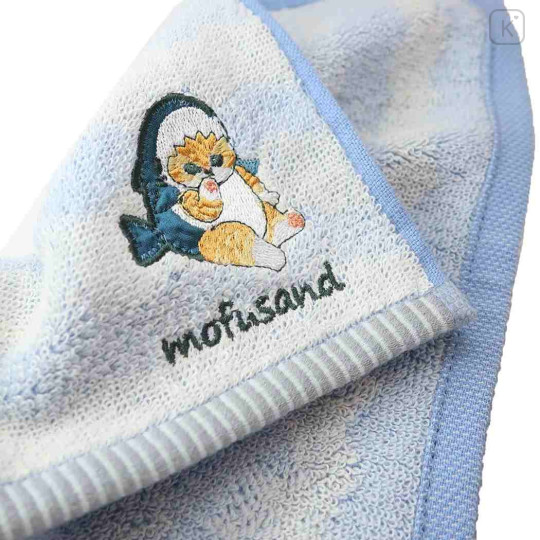 Japan Mofusand Embroidered Mini Towel - Cat / Shark - 2