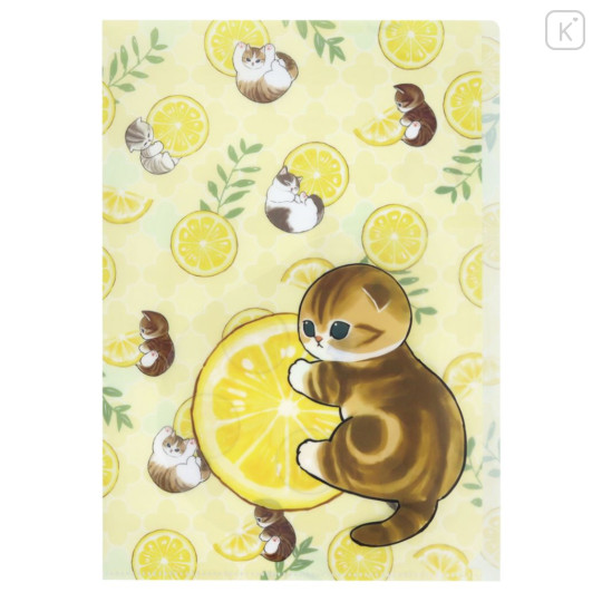 Japan Mofusand A4 Clear File - Fruit Cat : Lemon - 1
