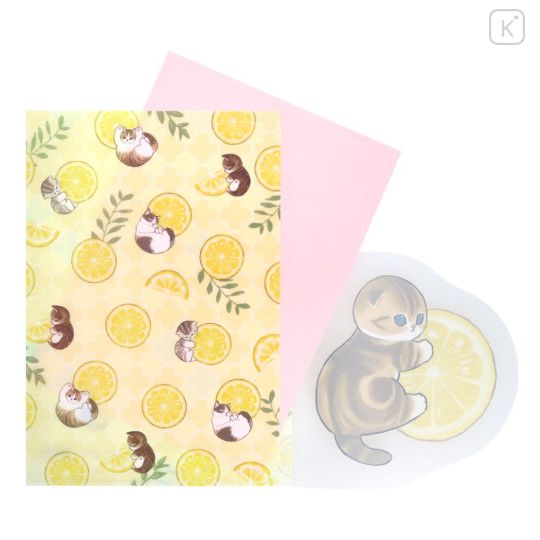 Japan Mofusand A4 Clear File - Fruit Cat : Lemon - 3