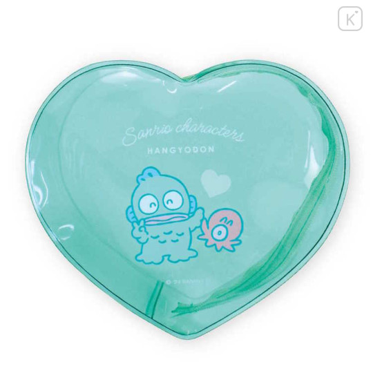 Japan Sanrio Heart-shaped Clear Pouch - Hangyodon - 1
