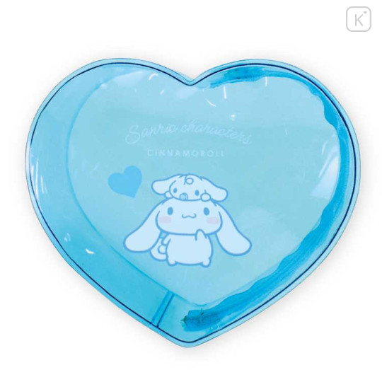 Japan Sanrio Heart-shaped Clear Pouch - Cinnamoroll - 1