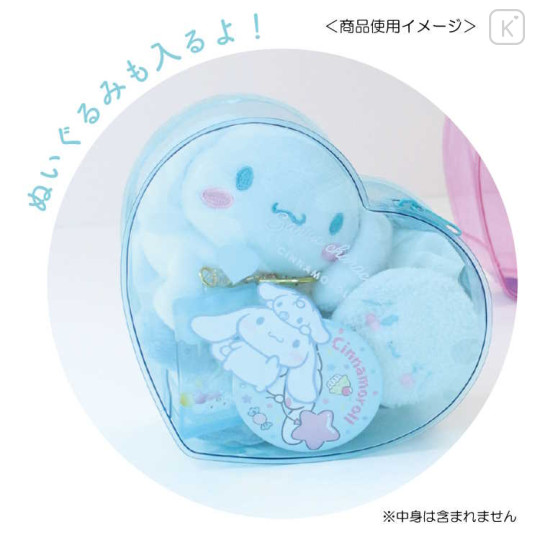 Japan Sanrio Heart-shaped Clear Pouch - Cinnamoroll - 2
