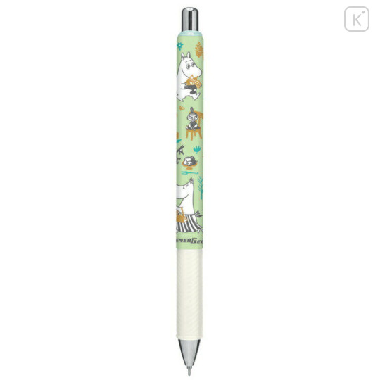 Japan Moomin EnerGel Ballpoint Pen - Garden / Mint - 1