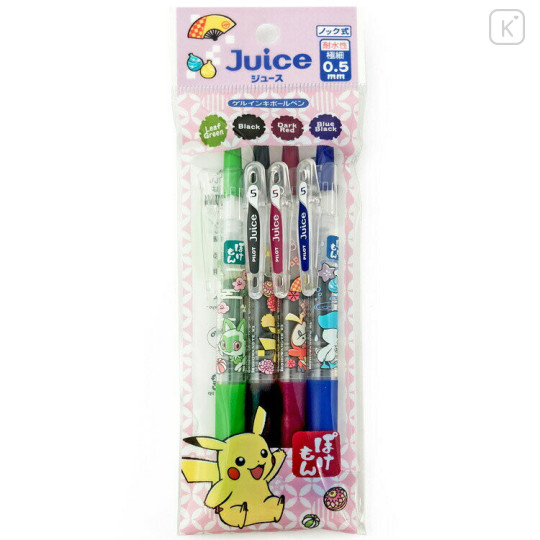 Japan Pokemon Juice Gel Pen 4 Color Set 0.5mm - Season - 1